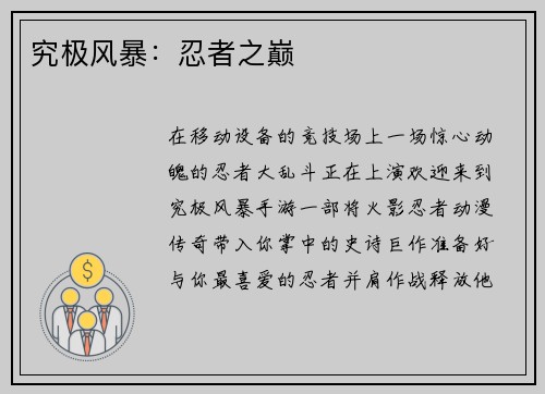 究极风暴：忍者之巅